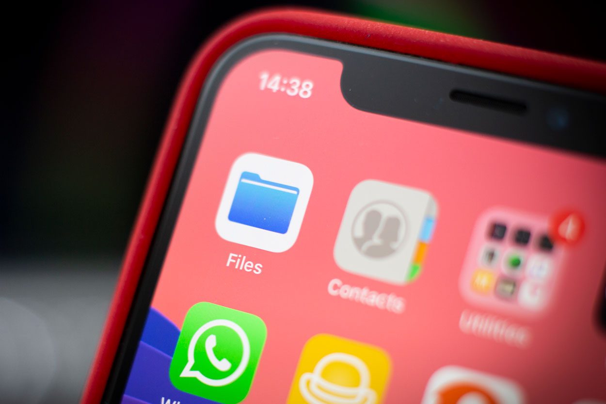 The Files application is seen on an iPhone in this photo 