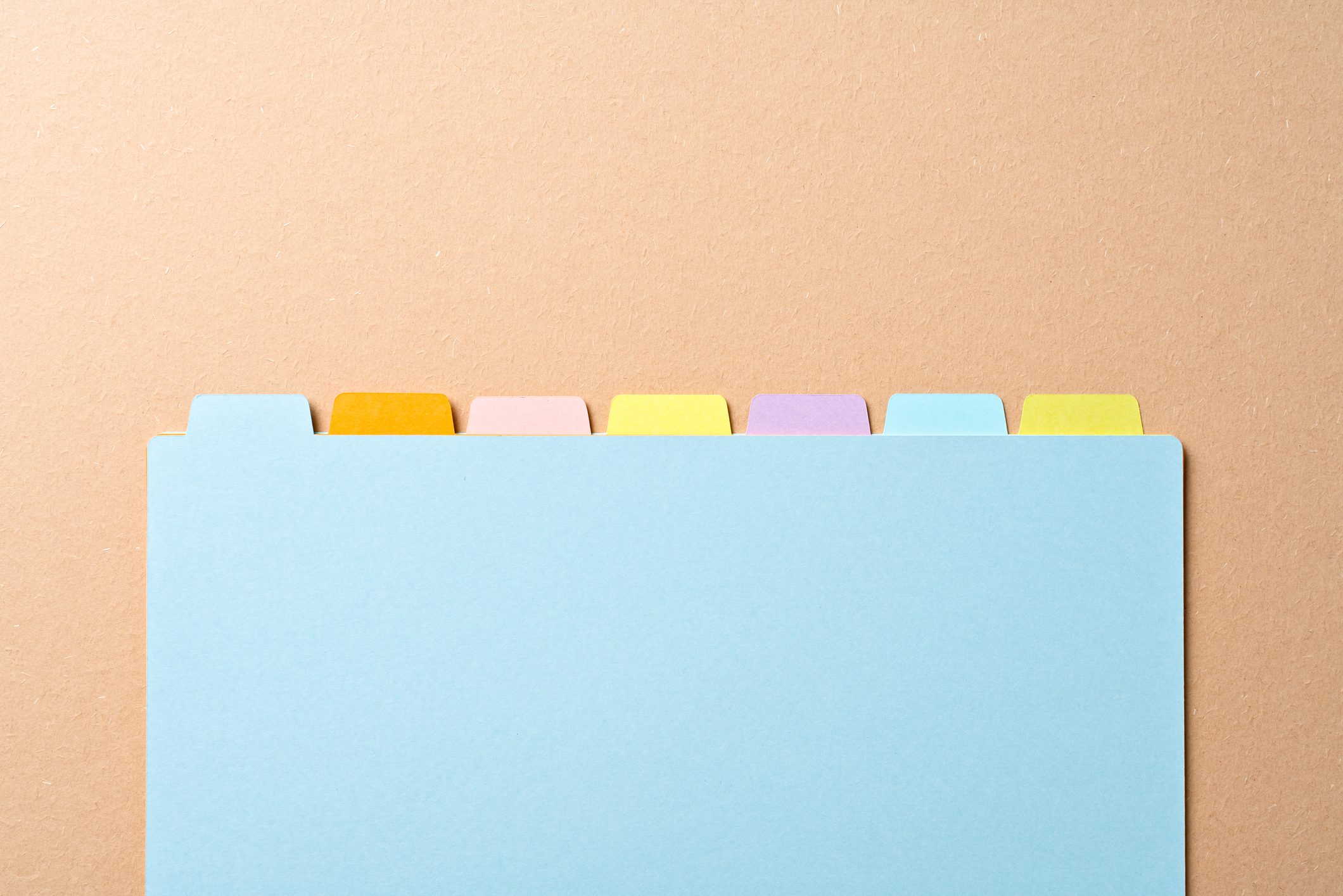 Index Card File Organizer on Brown