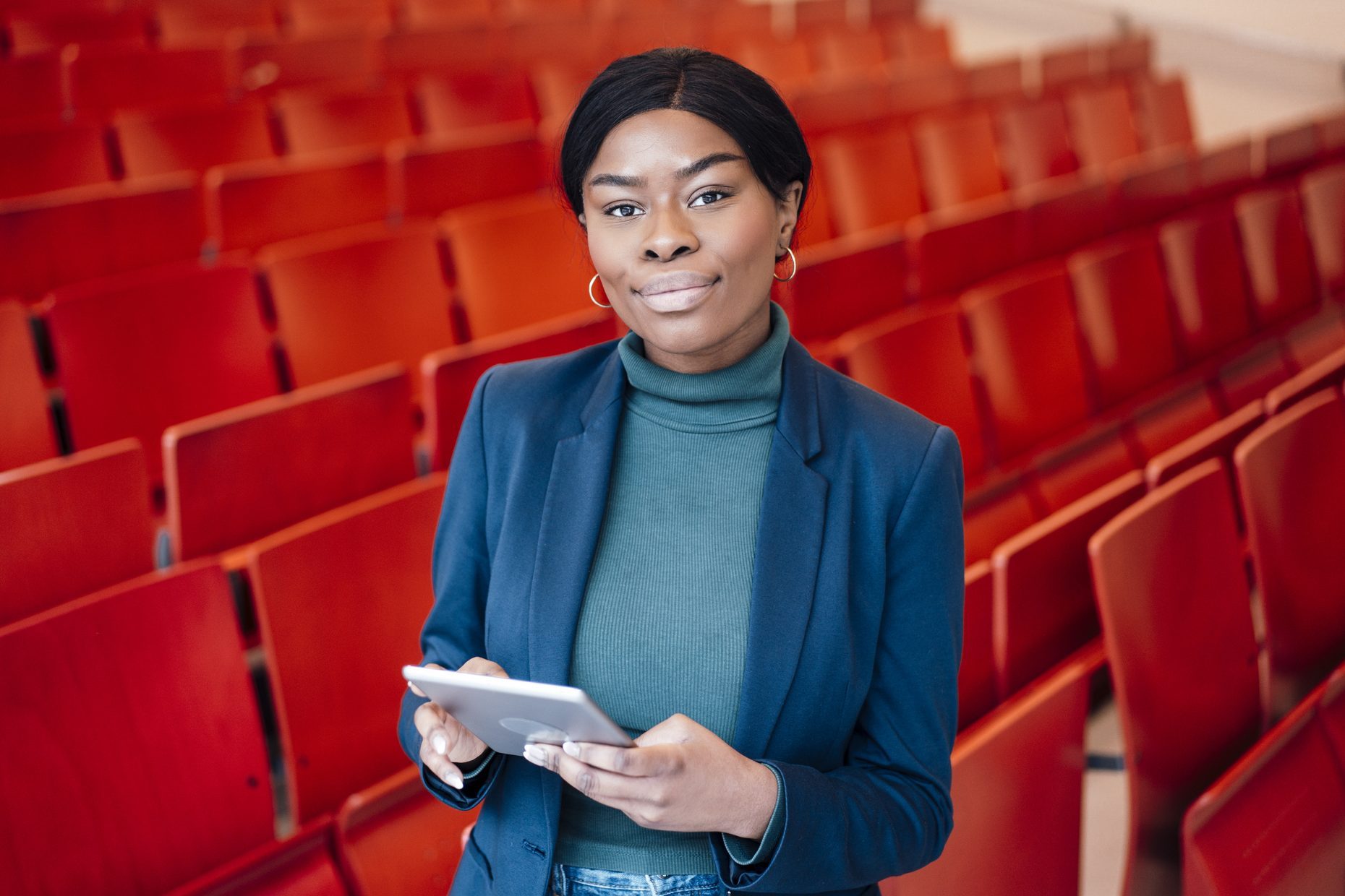 woman wearing a blazer