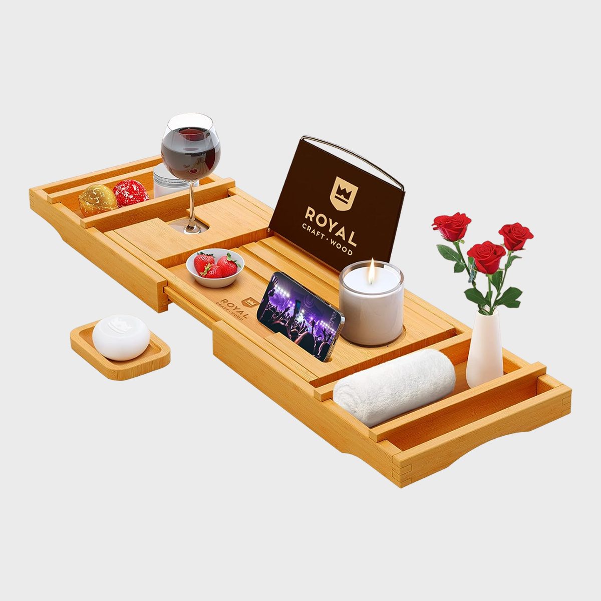 Royal Craft Wood Luxury Bathtub Caddy Tray