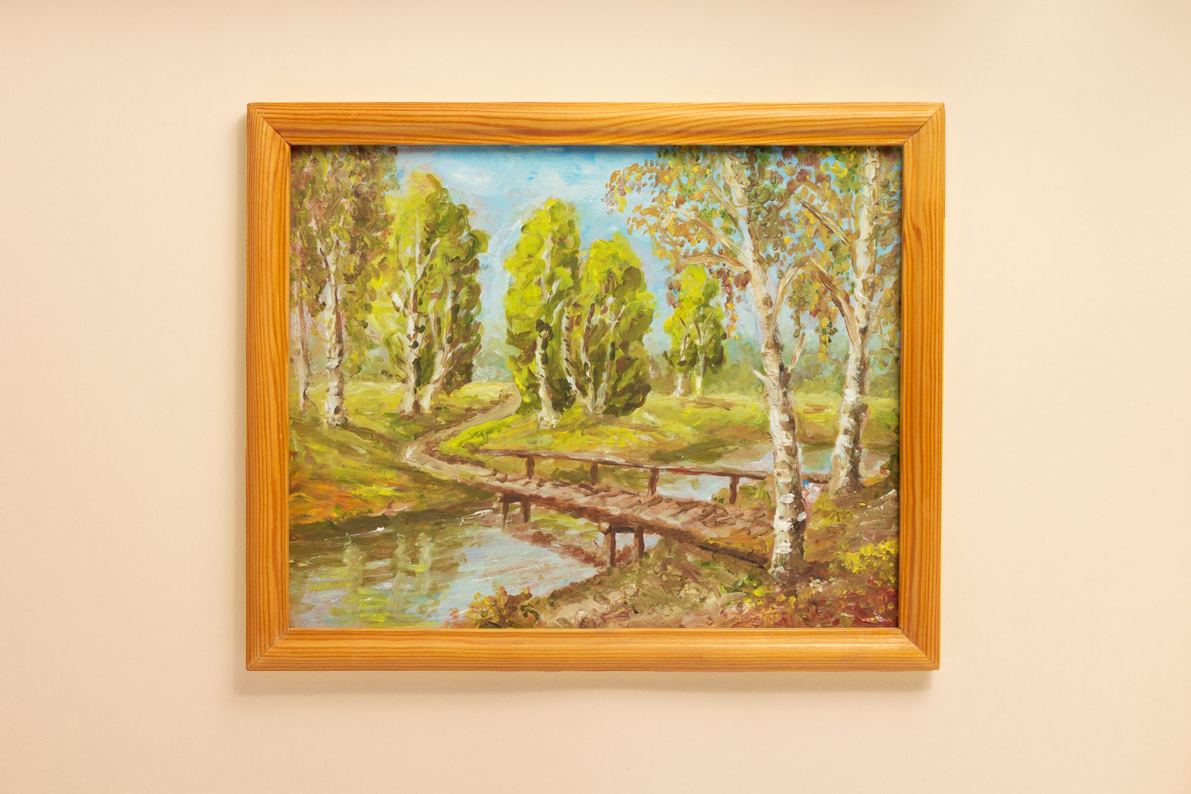 Framed Art on tan background