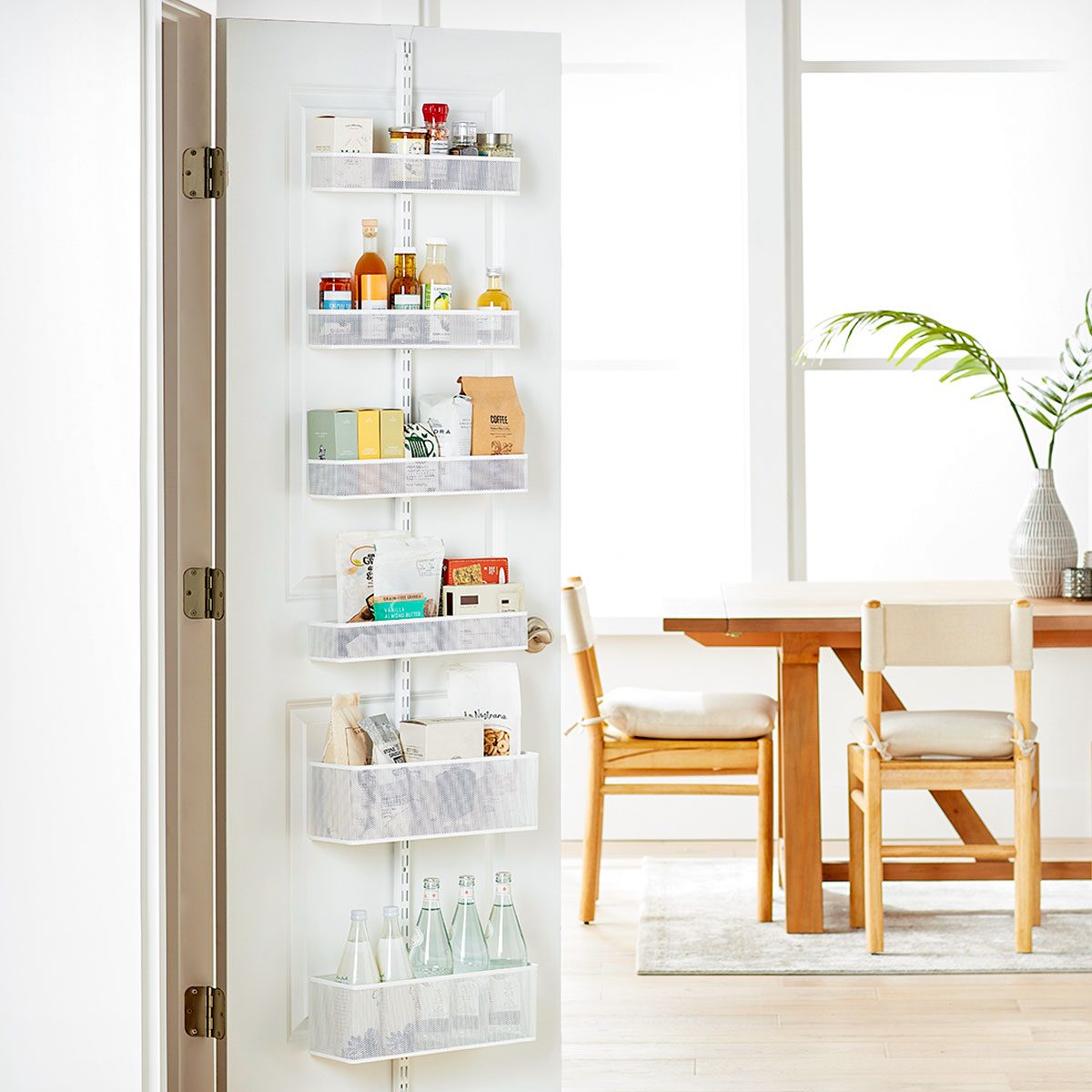 Elfa Utility Elfa Mesh White 80' Over The Door Rack