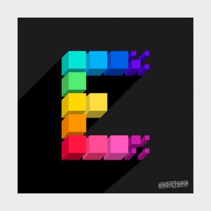 Colorful 3D blocks form the letter 