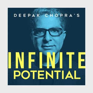 Person with glasses looks forward confidently, surrounded by blue hue. Large yellow text reads: 
