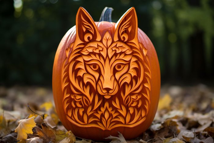 fox design jackolantern created by AI