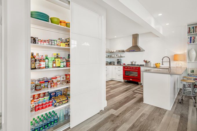 organized pantry in modern kitchen