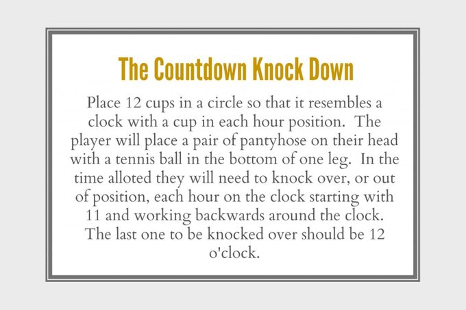 Minute To Win It New Years Games