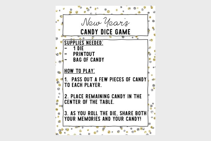 New Years Eve Dice game