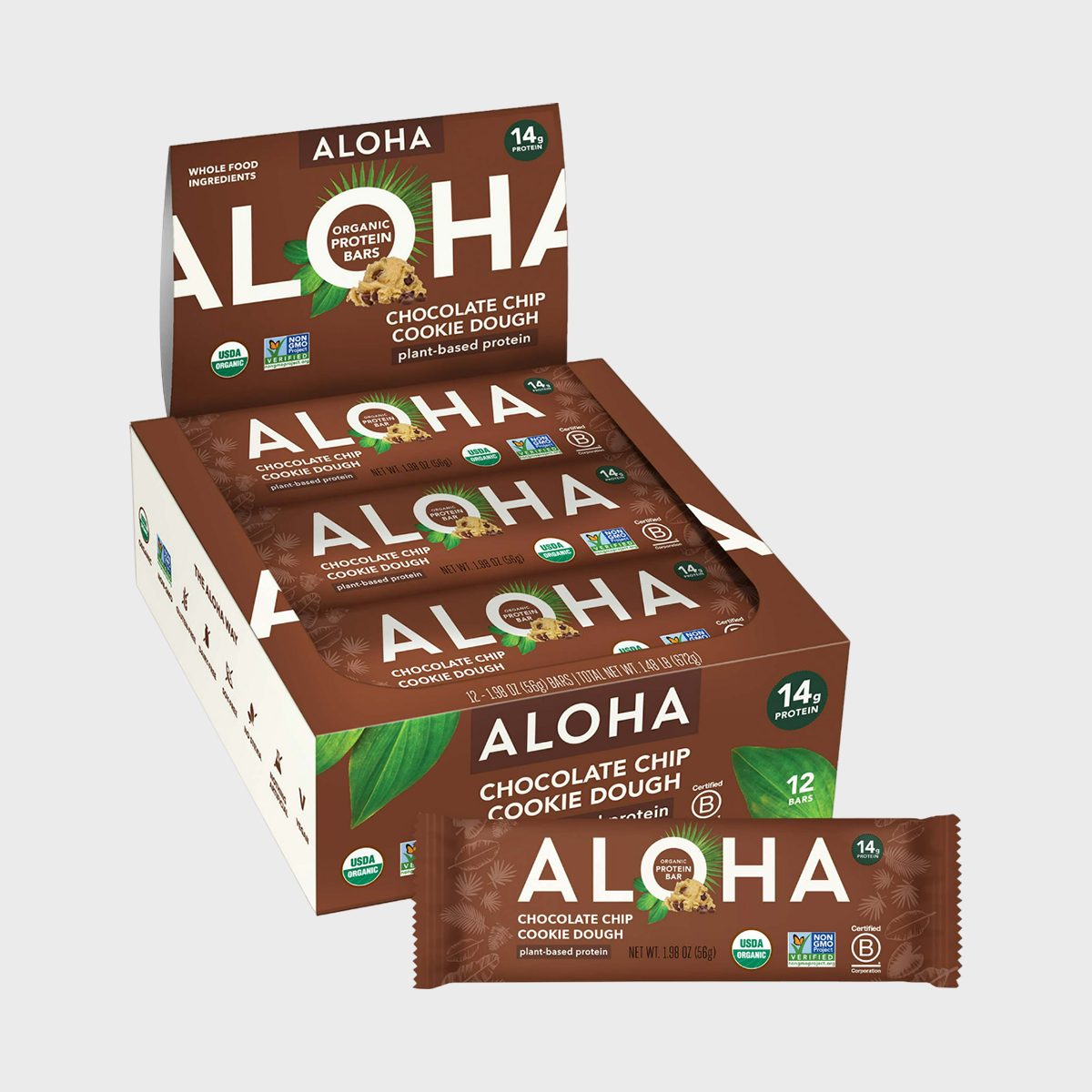Aloha Chocolate Chip Cookie Dough Protein Bars Ecomm Via Walmart.com