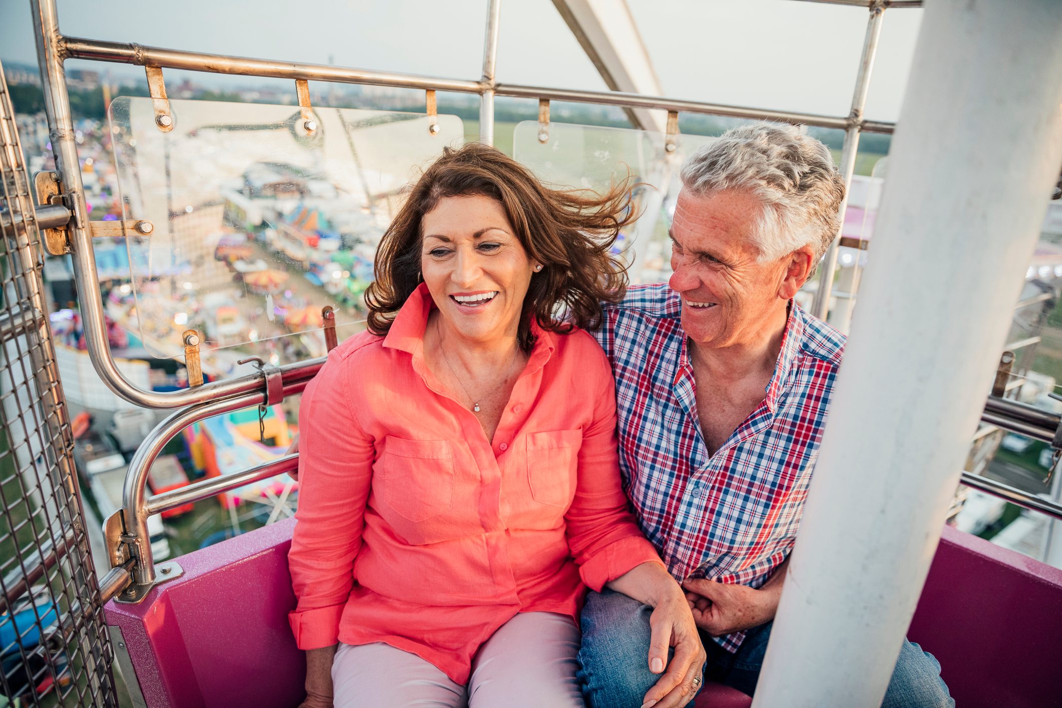 Active Senior Couple at the Fairground