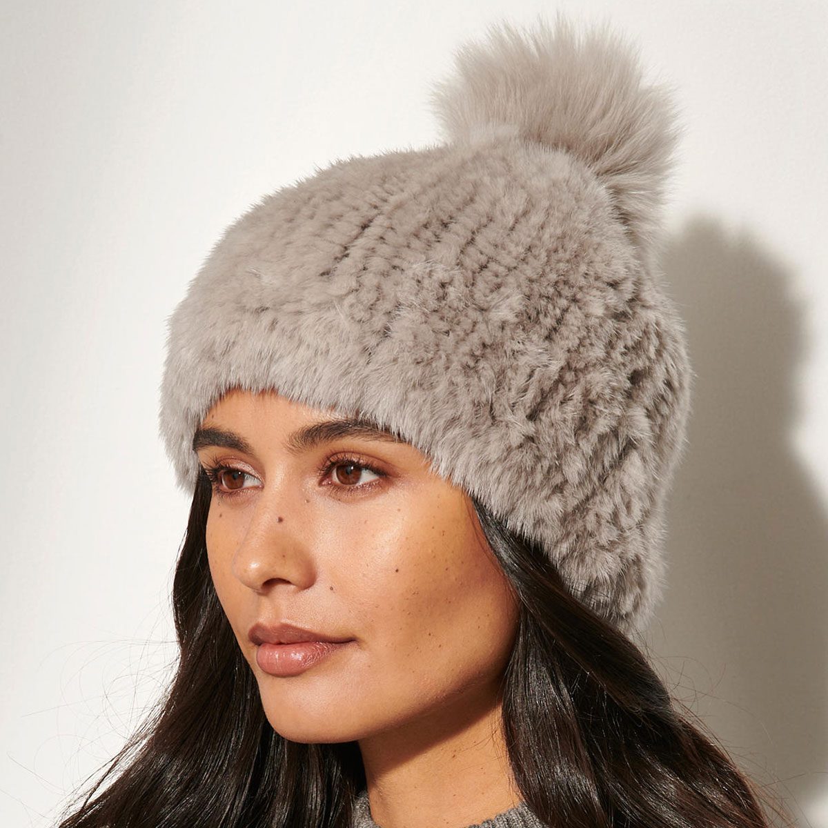 Overland Knitted Mink Fur Beanie