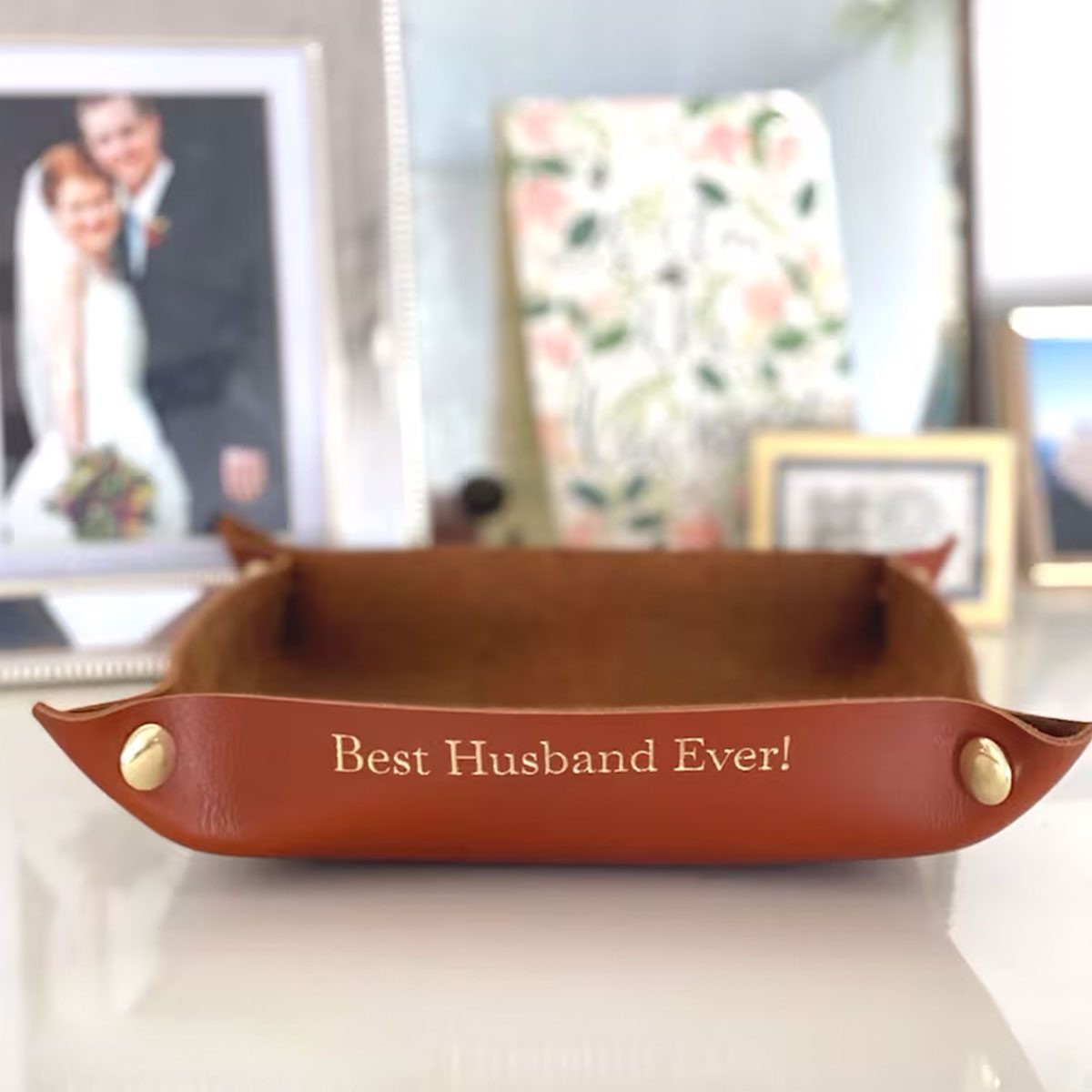 Handcrafted Leather Valet Tray