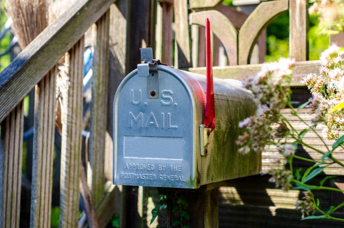 Vintage metal US post mail box