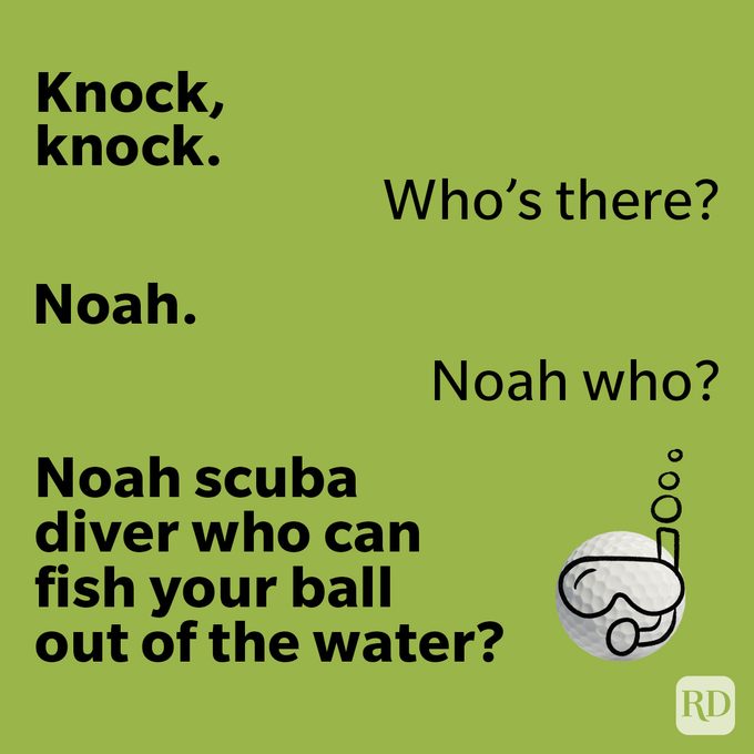 105 Funny Golf Jokes Guaranteed To Be A Hole In One Golf Knock Knock Jokes Graphic