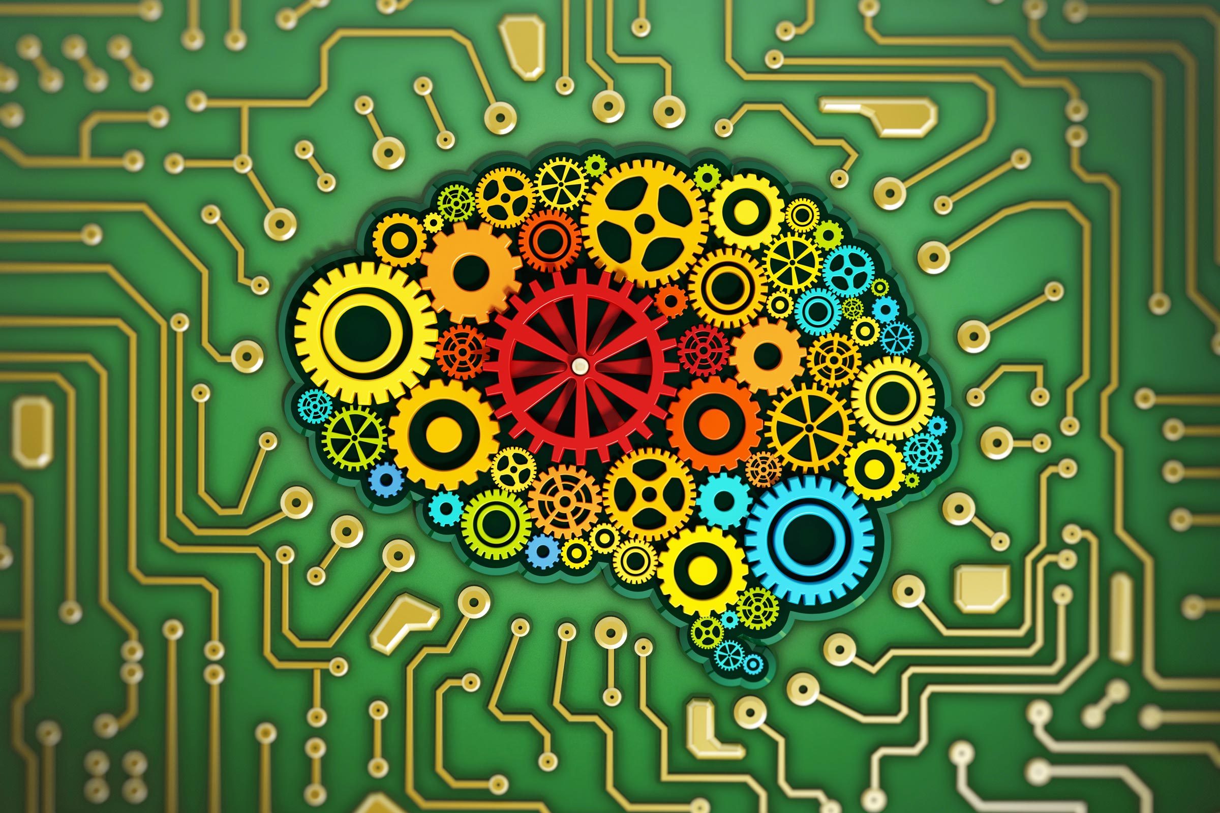 brain with gears