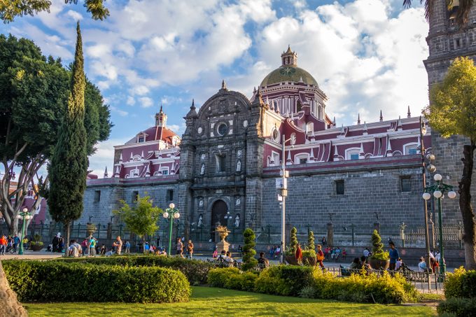 Puebla Cathedral in Puebla, Mexico