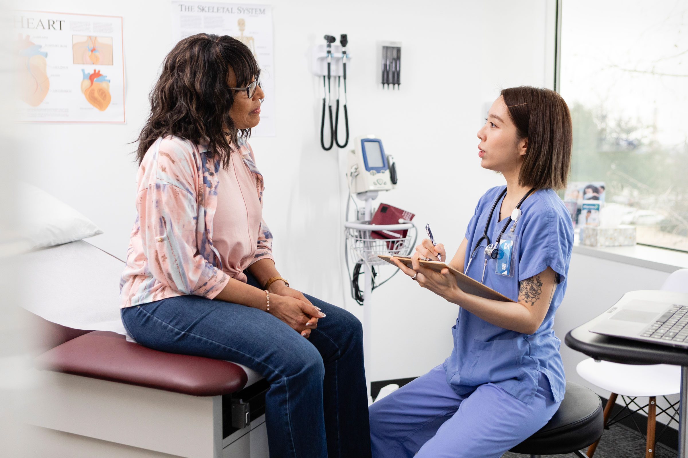 doctor and patient talking