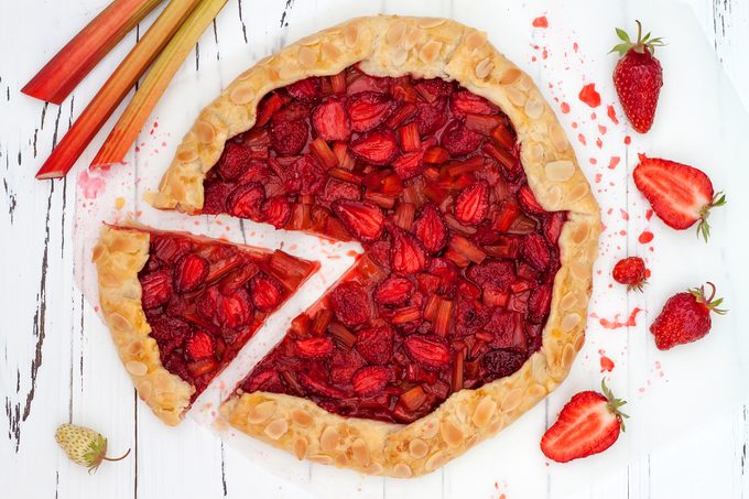 Strawberry and rhubarb galette