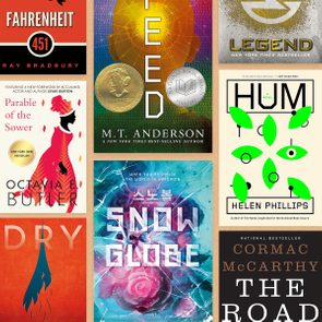 Six book covers displayed, featuring diverse designs and titles: 
