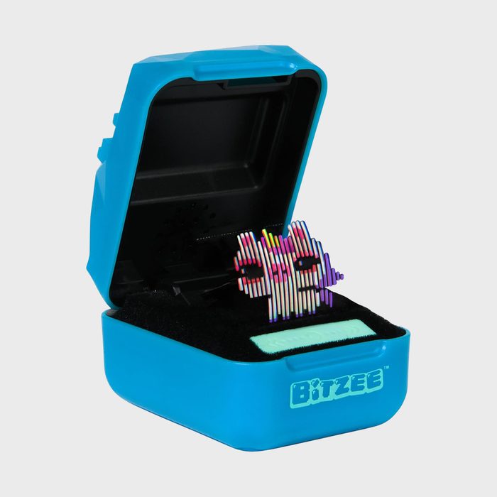 A colorful digital figure emerges from an open blue box labeled 