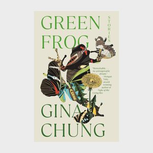 A composite illustration featuring butterflies and a frog overlaid with text: 