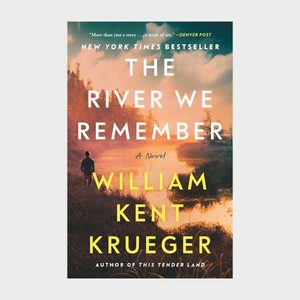 Book cover shows a person overlooking a calm river at sunset, surrounded by trees. Text: 