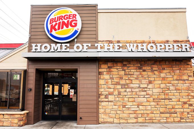 An exterior of Burger King.