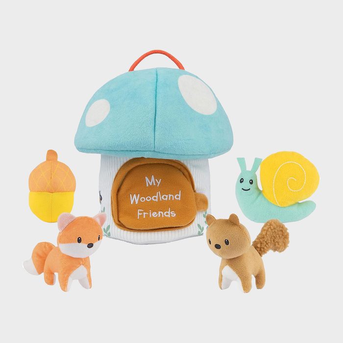 Plush mushroom house with 