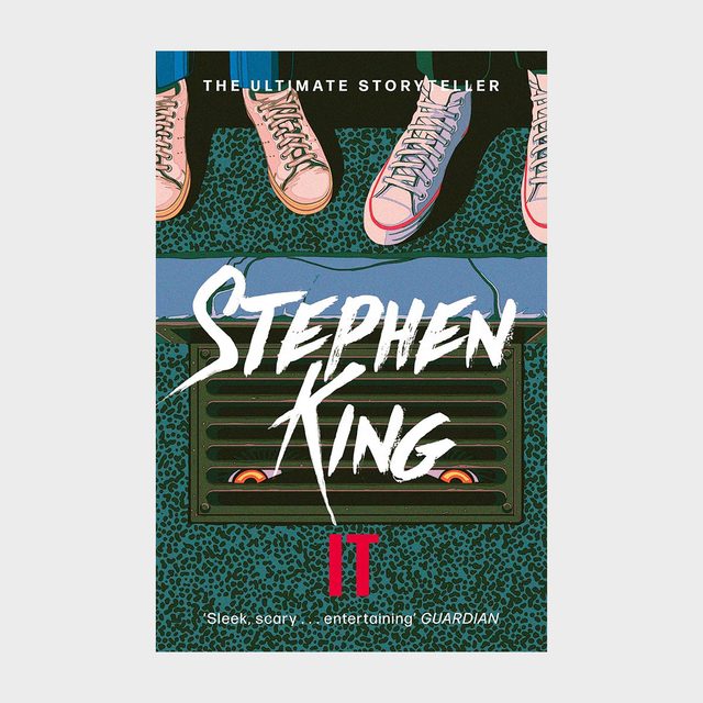 Shoes overlook a storm drain; eyes peer from below. Text: 