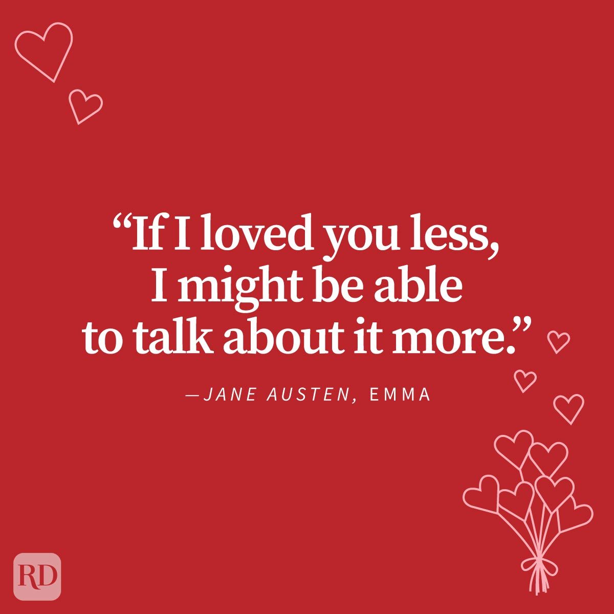 Love Quotes To Share With Your Special Someone with doodles on red background