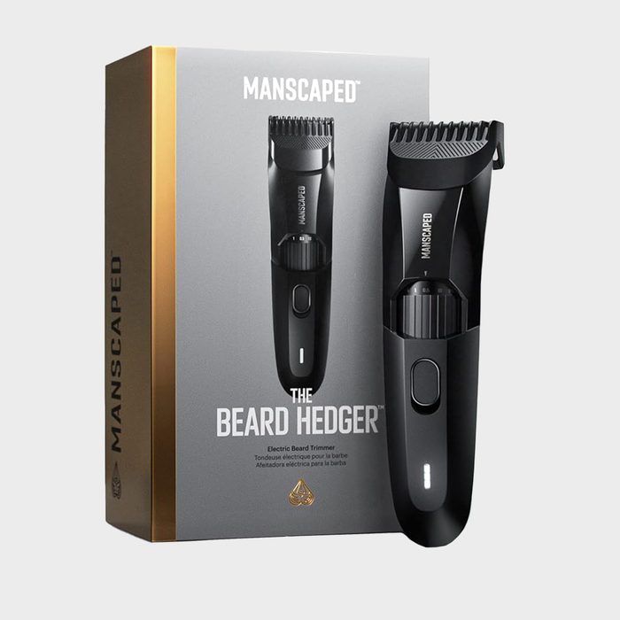 Trimmer displayed next to box; 