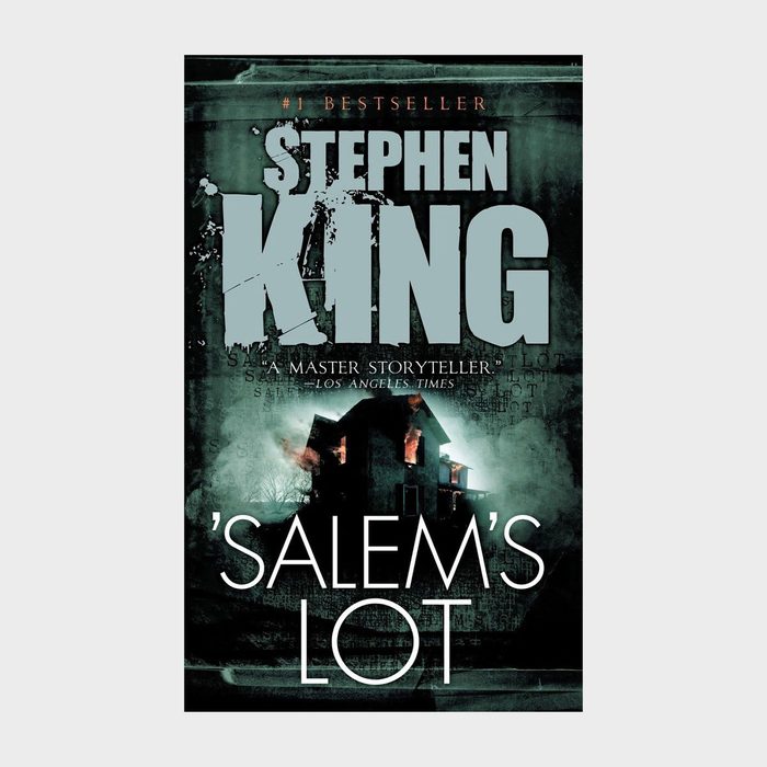 Book cover shows a dark, eerie house burning. 