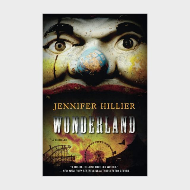 A creepy clown face with a blue nose dominates, set above text 