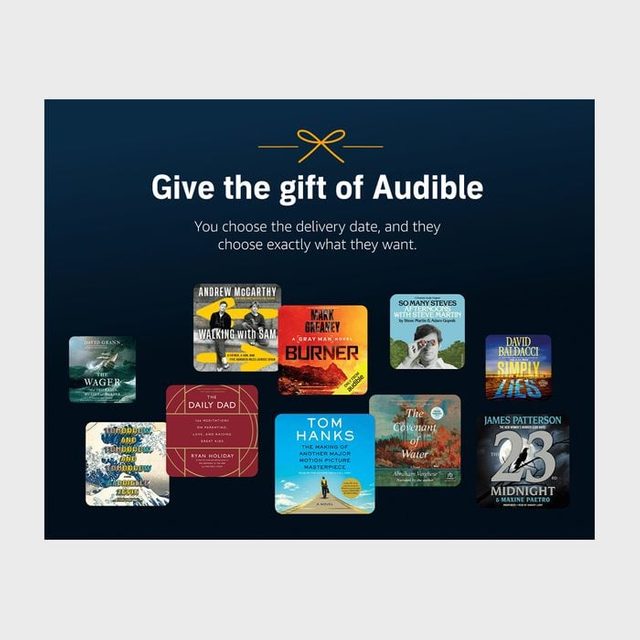 Audiobook covers displayed under 