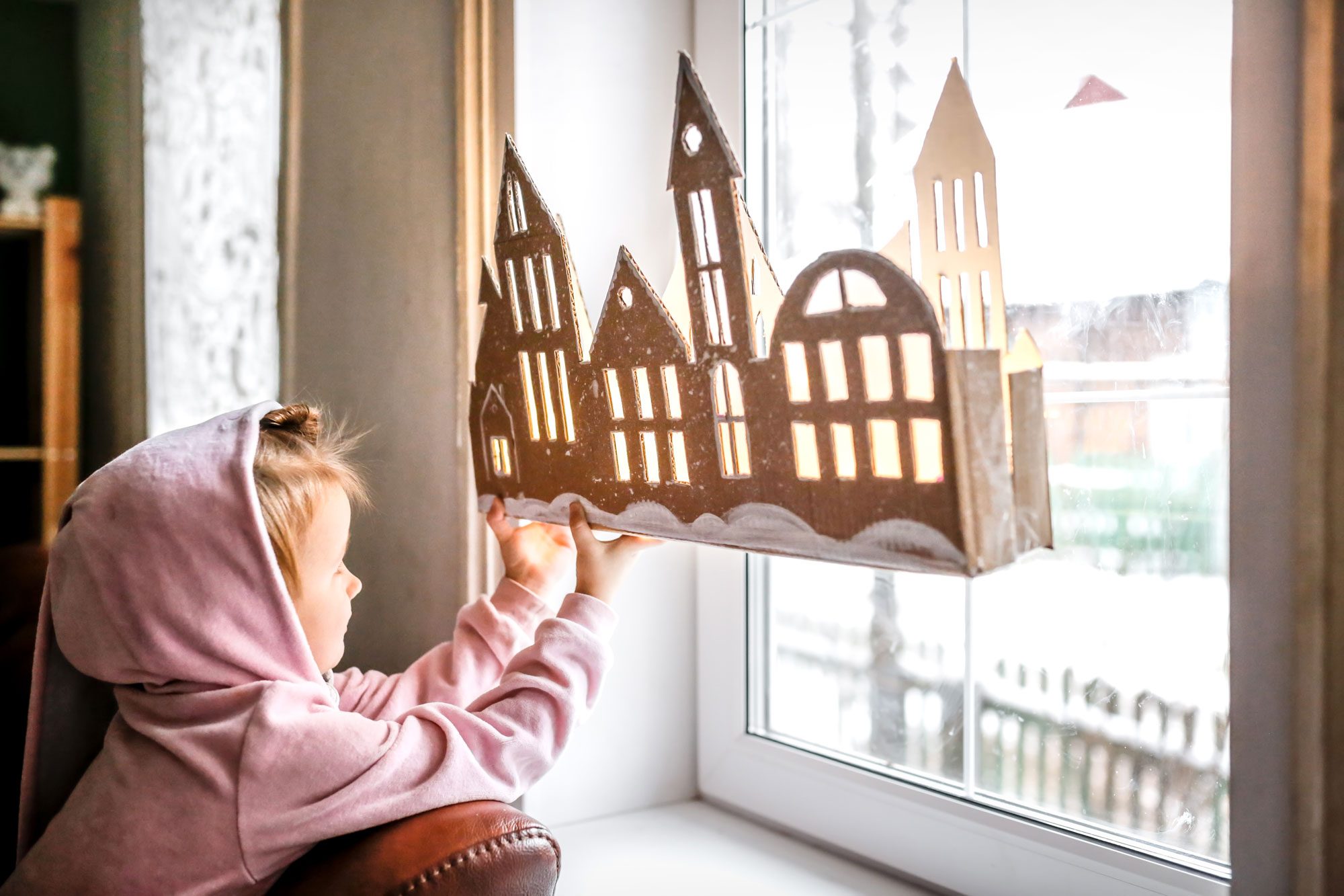 Cardboard House Lamp