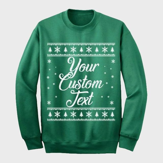 Green sweatshirt displays 