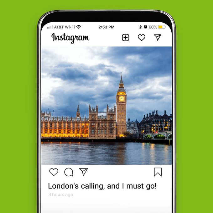 European Vacation Instagram Caption on an instagram post of London showing big ben