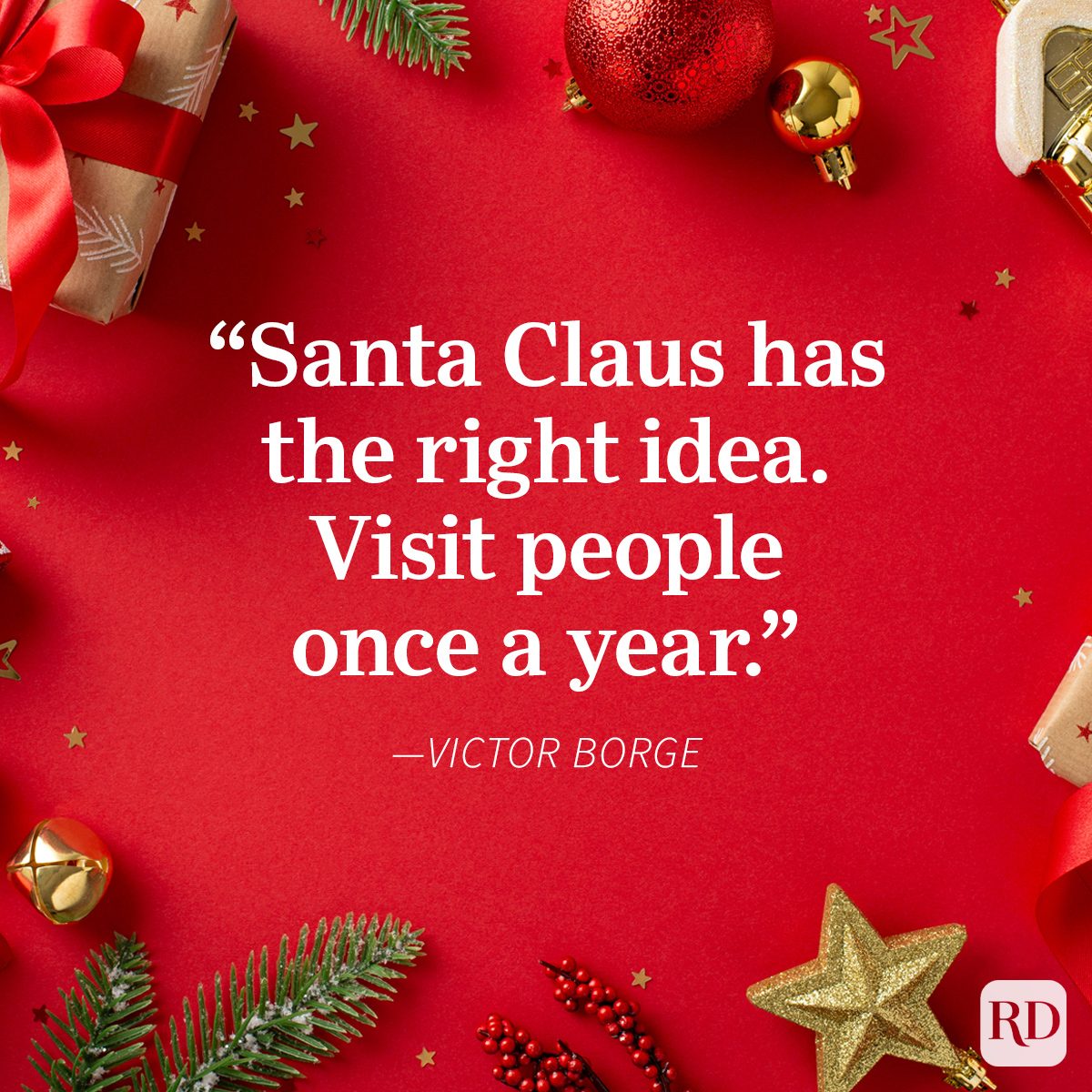 Funny Christmas Quotes To Keep You Laughing Through The Holidays on red background