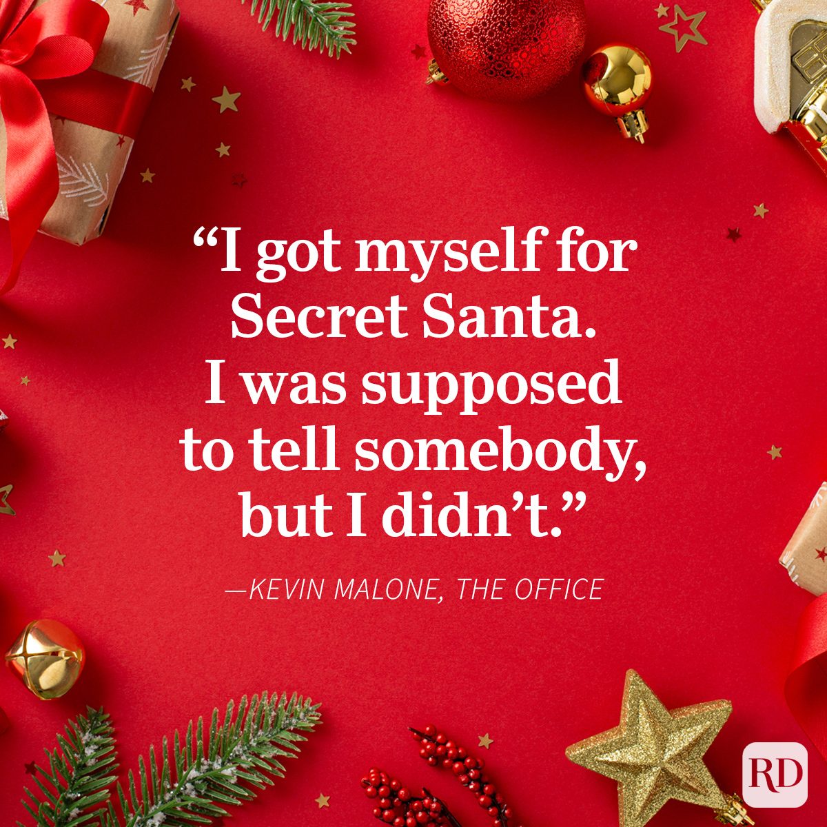 Funny Christmas Quotes To Keep You Laughing Through The Holidays on red background