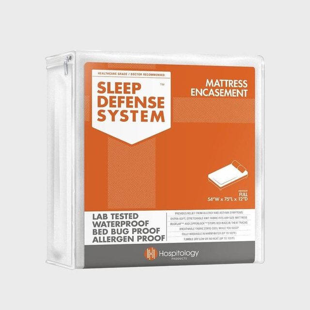 Mattress encasement packaging displaying 