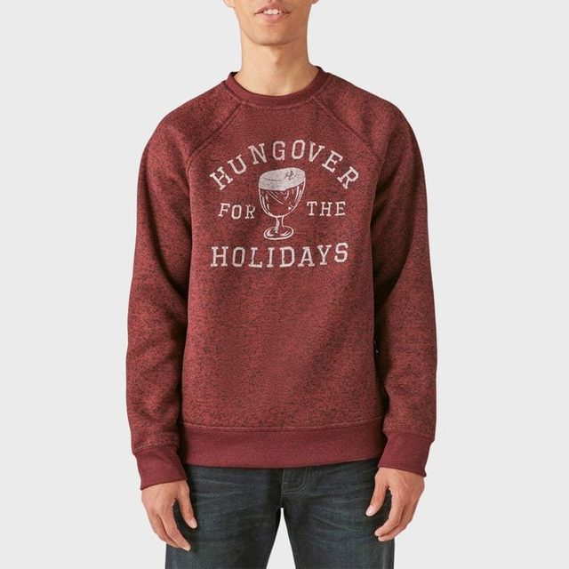 Sweatshirt displays text 