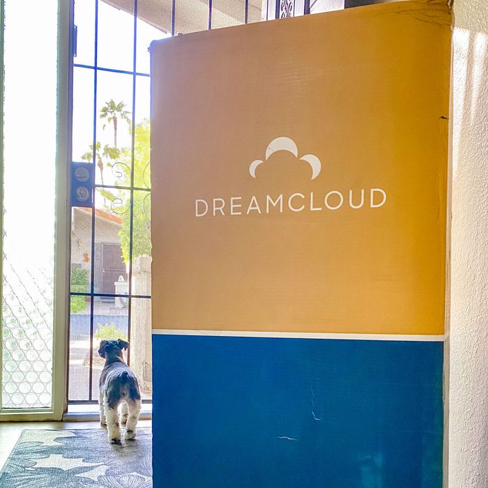 A large cardboard box labeled 