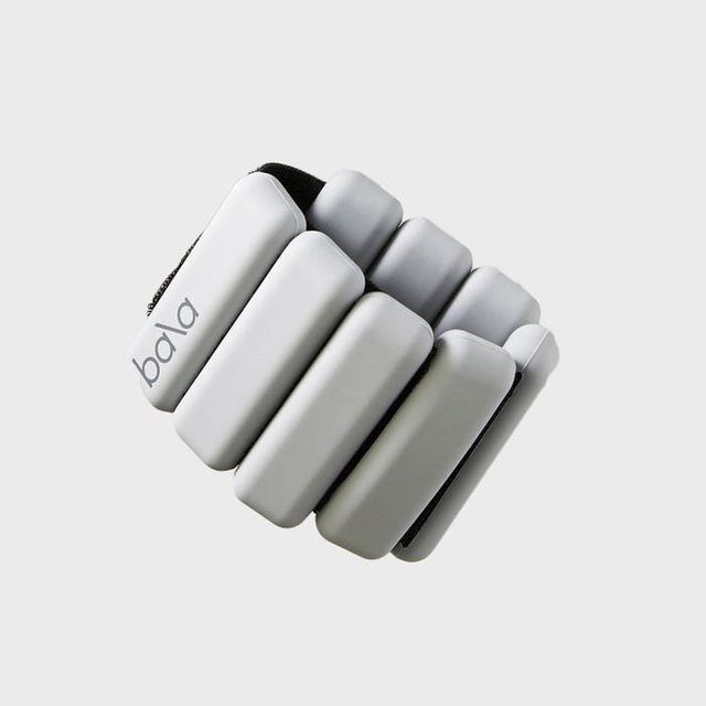 Weighted band resting with rectangular segments, labeled 