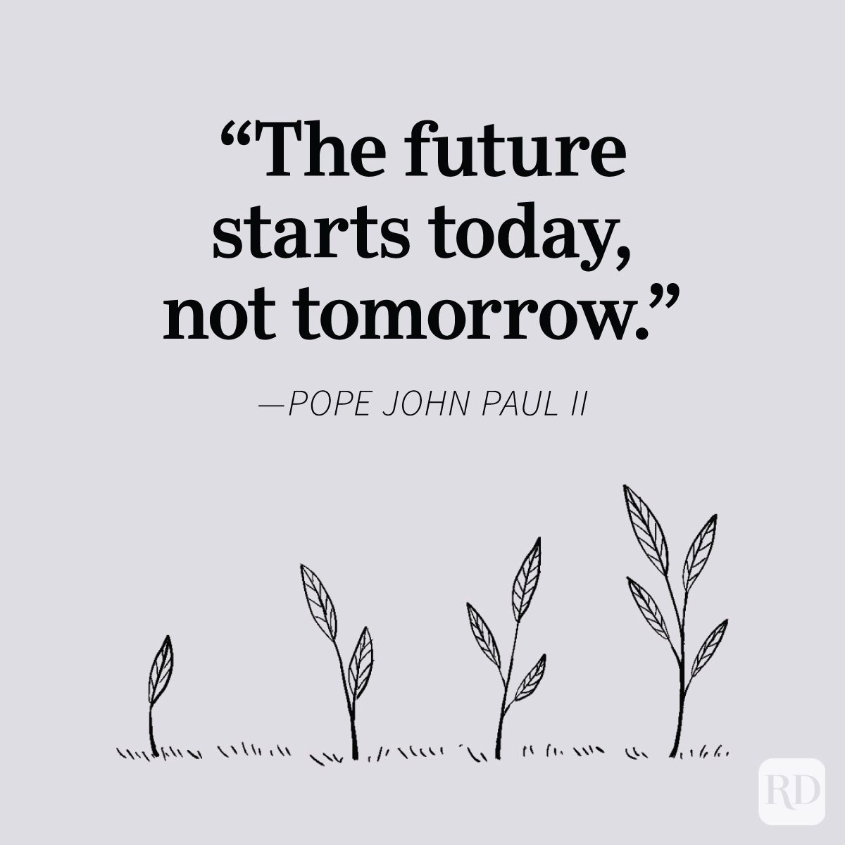 Life Is Short Quotes on light purple background with a plant sapling growing doodle