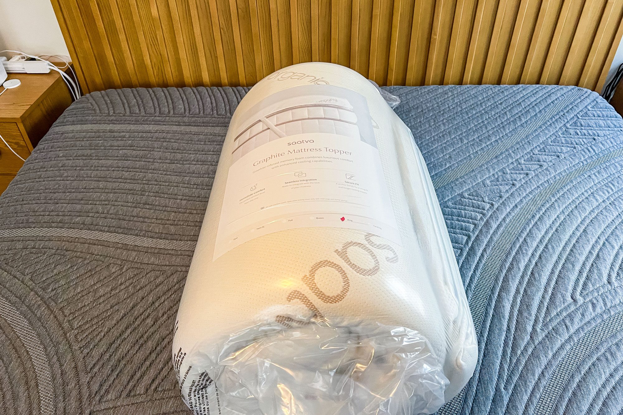 Saatva Graphite Memory Foam Mattress Topper