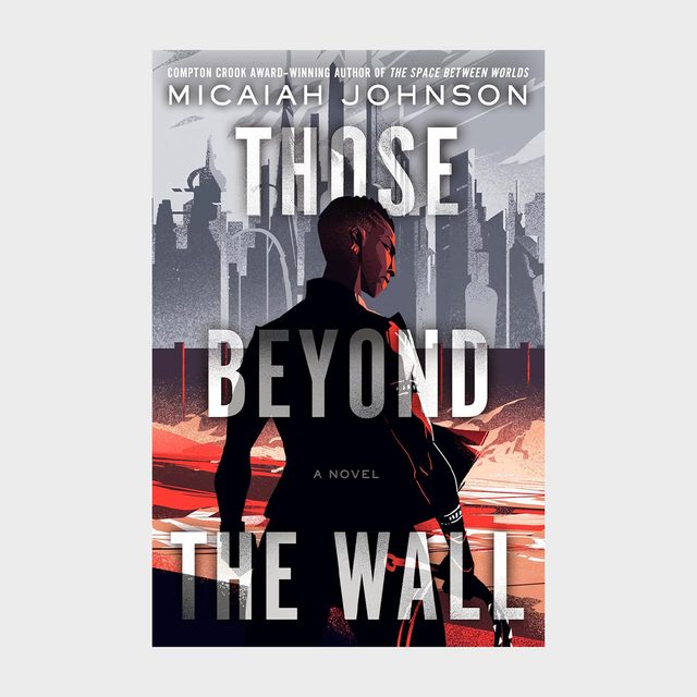 A silhouetted person stands against a futuristic cityscape. Text: 