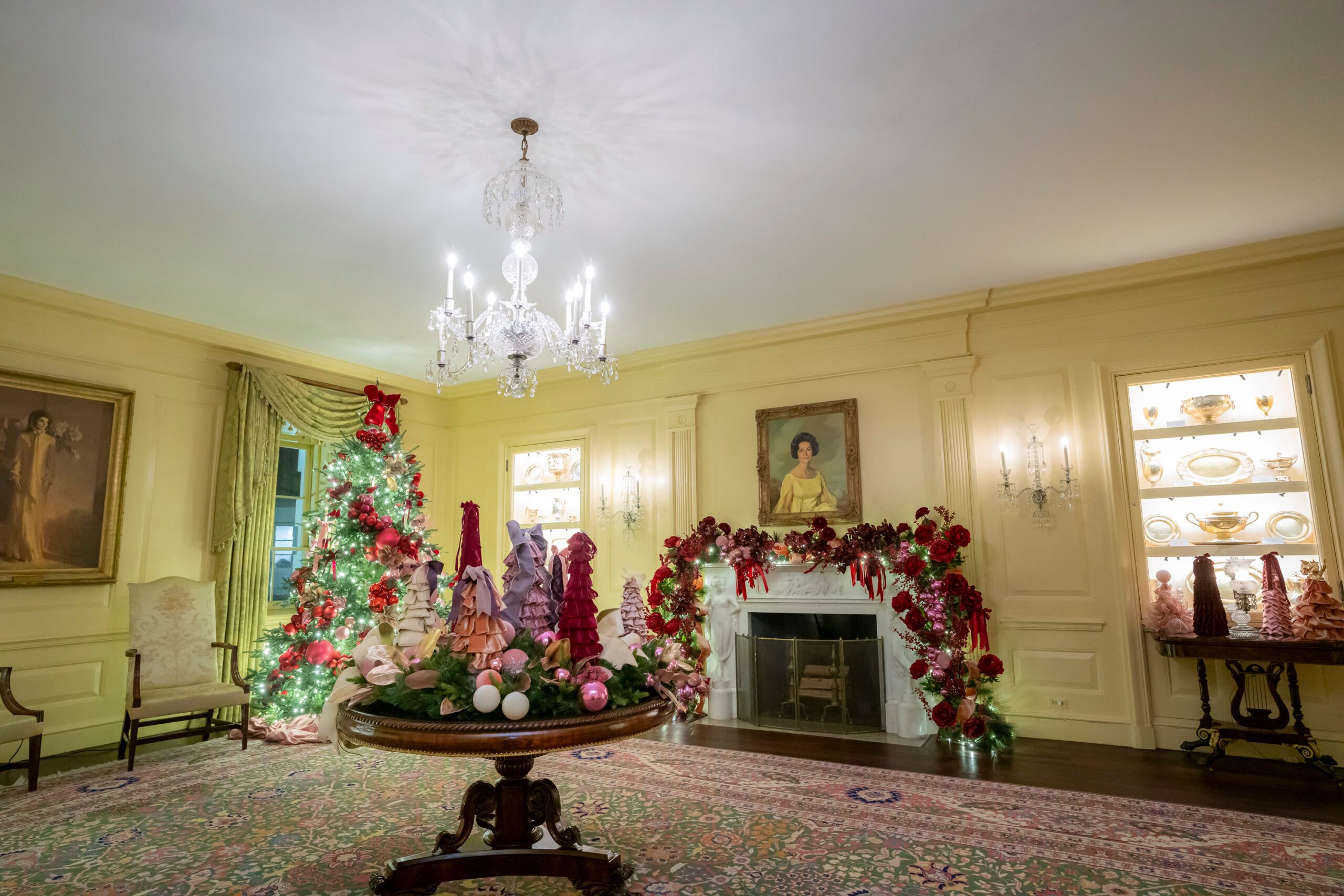 The Vermeil Room of the White House is decorated for the holidays, Sunday, December 1, 2024.