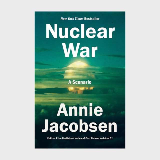 Book cover features a nuclear explosion beneath clouds, reading 