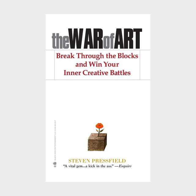 Book cover features a block with a sprouting flower, under bold text 