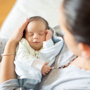 Mother Looking Her Newborn Child